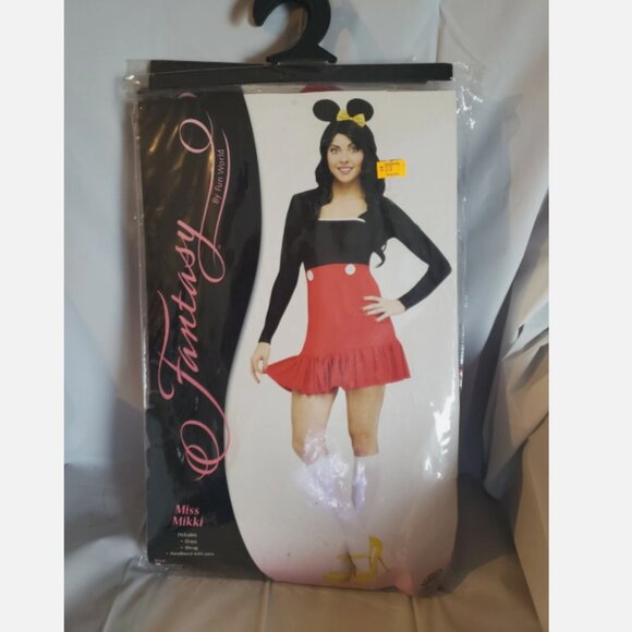 NEW Womens M Miss Mikki Mouse Costume Mickey Cosplay With Ears - Picture 3 of 4